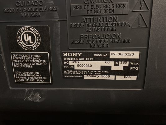 Sony KV-36FS120