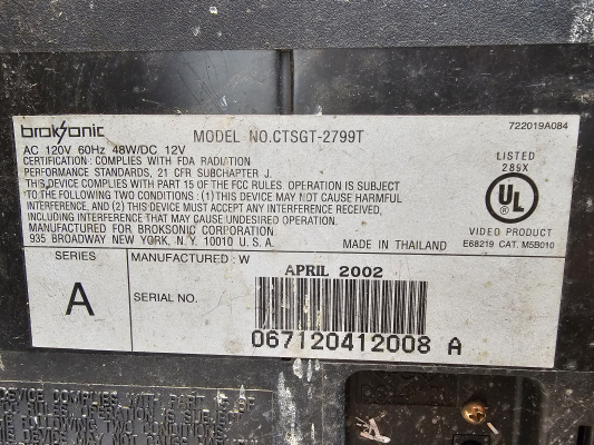 Broksonic CTSGT-2799T