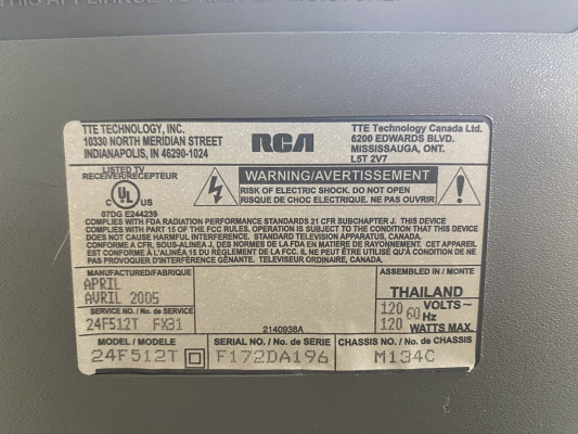 RCA 24F512T