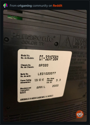 Click to view image in new tab Panasonic CT-32XF56