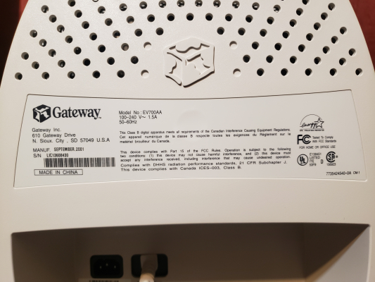 Click to view image in new tab Gateway EV700AA