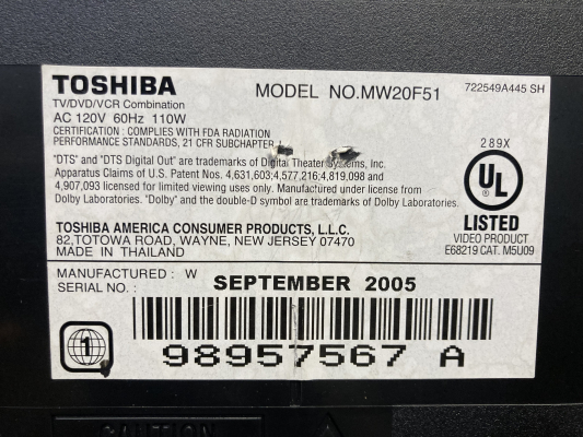 Toshiba MW20F51