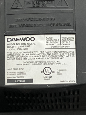 Click to view image in new tab Daewoo DTQ-13V5FC