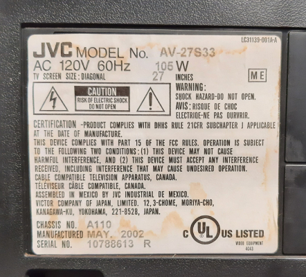 JVC AV-27S33