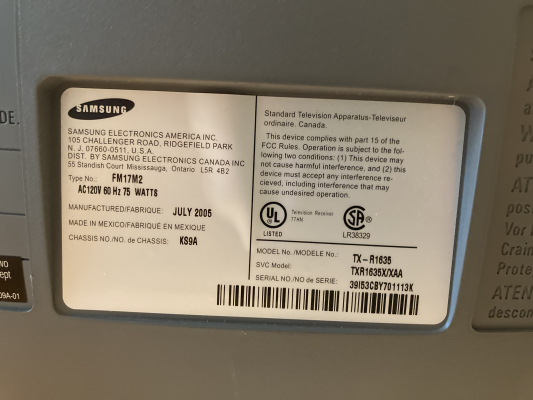 Samsung TX-R1635