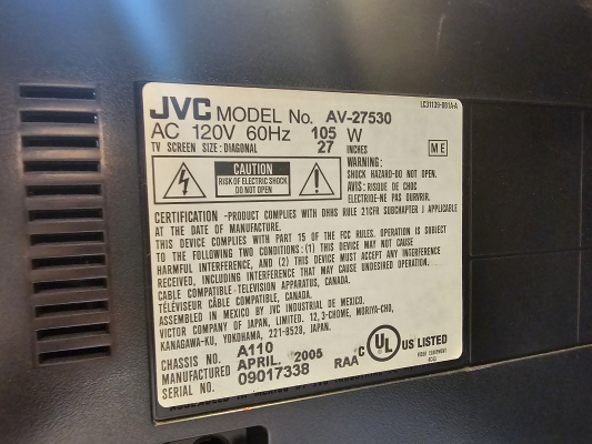 Click to view image in new tab JVC AV-27530