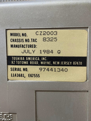 Toshiba CZ2003