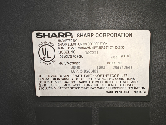 Sharp 36C231