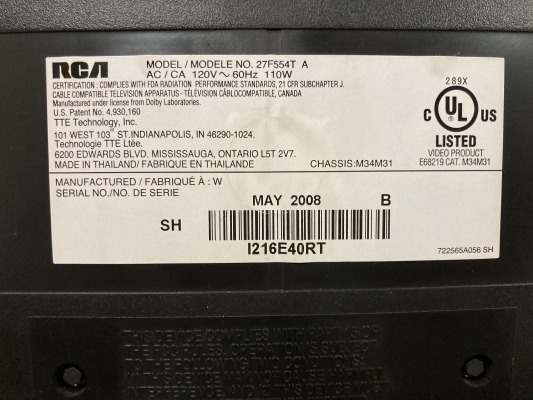 RCA 27F554T