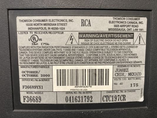 RCA F36689