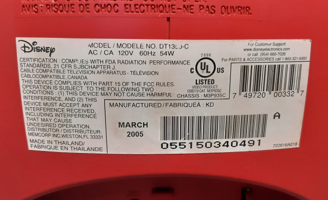 Memorex Mickey Mouse DT-1350C