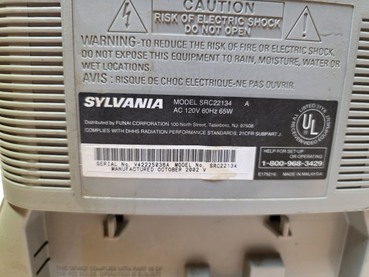 Sylvania SRC22134