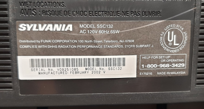 Sylvania SSC132