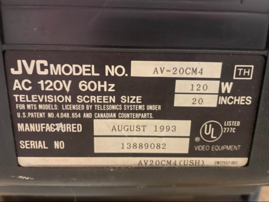 JVC AV-20CM4
