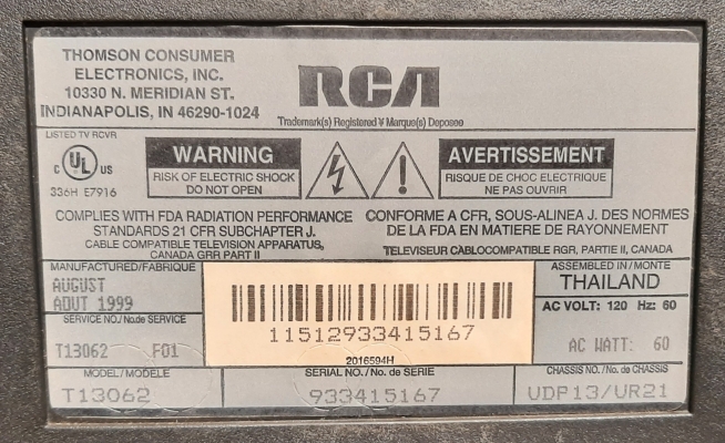 RCA T13062