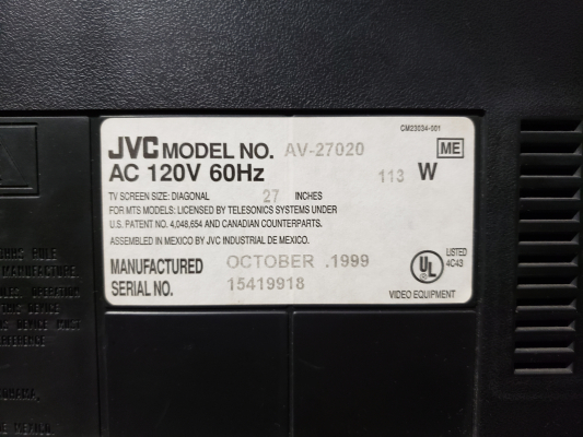 Click to view image in new tab JVC AV-27020