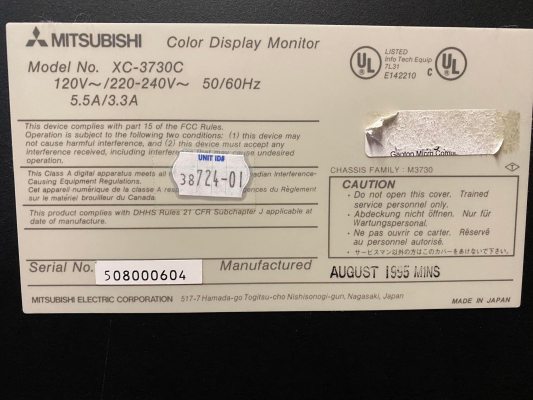 Click to view image in new tab Mitsubishi XC-3730C