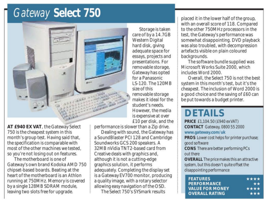 Click to view image in new tab Gateway EV700 (U7003-01)