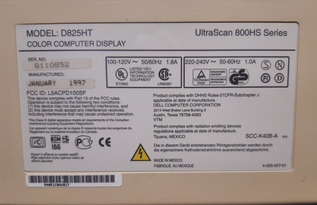 Dell UltraScan 800HS (D825HT)