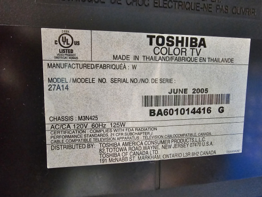 Click to view image in new tab Toshiba 27A14