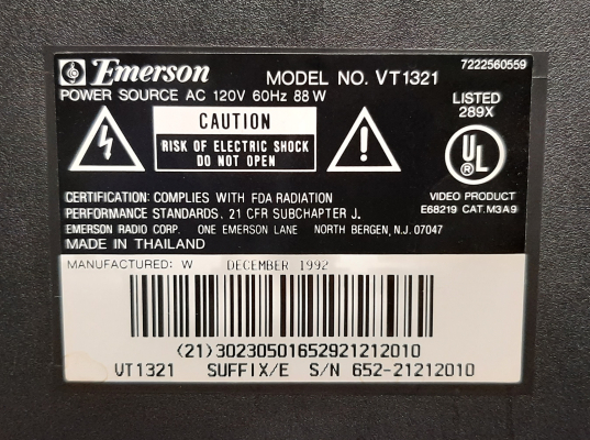 Emerson VT1321