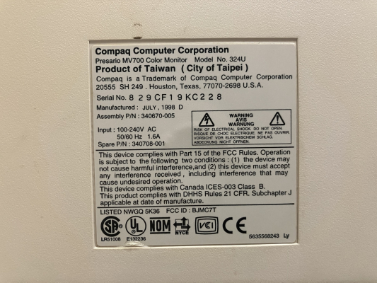 Compaq Presario MV700 (324U)