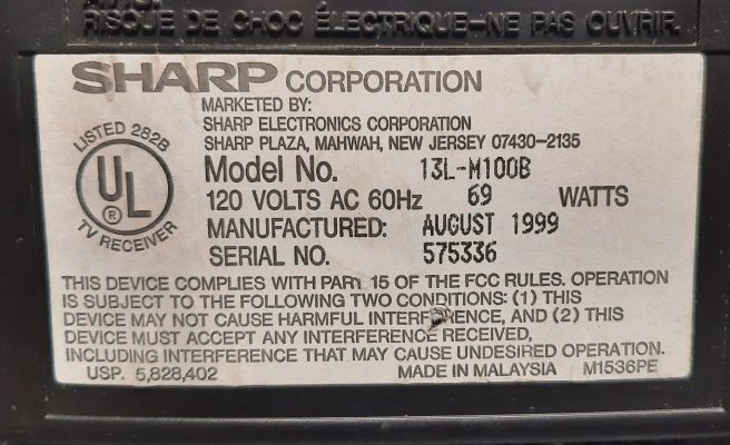 Sharp 13L-M100B