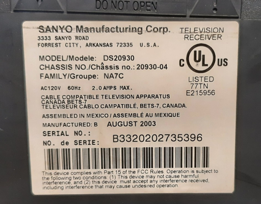 Sanyo DS20930