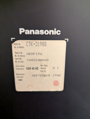 Click to view image in new tab Panasonic CTK-3198S