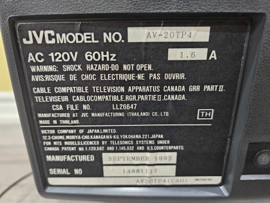 JVC AV-20TP4