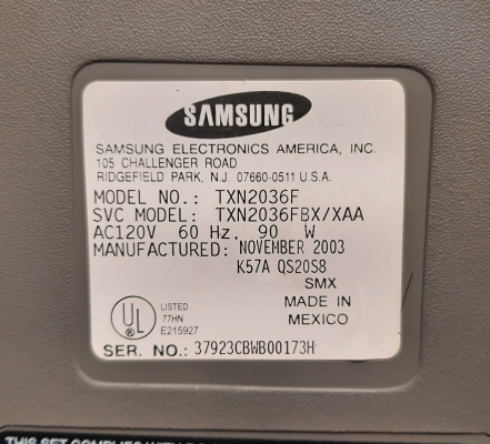 Samsung TXN2036F