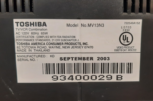 Toshiba MV13N3