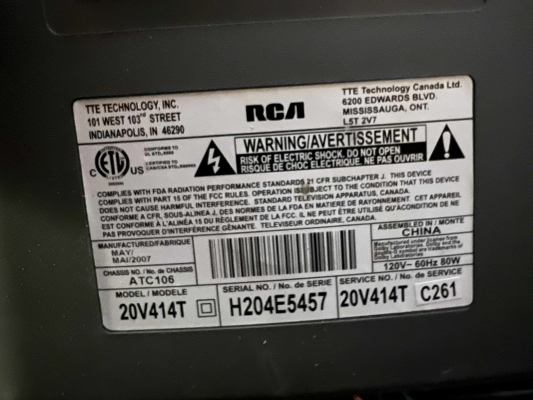 RCA 20V414T