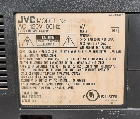 JVC AV-27430
