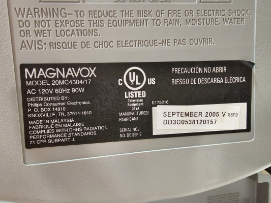 Magnavox 20MC4304/17
