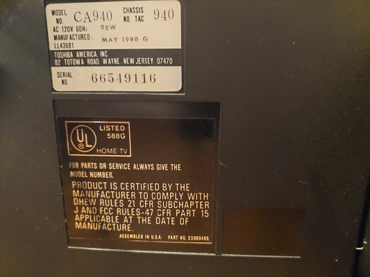 Toshiba CA940