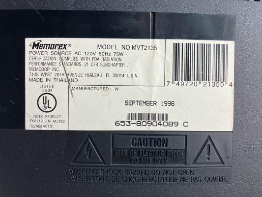 Click to view image in new tab Memorex MVT2135