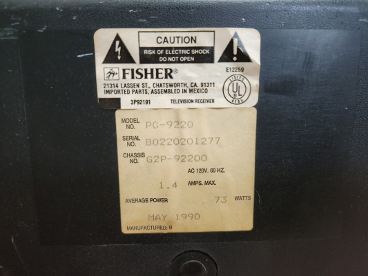 Fisher PC-9220