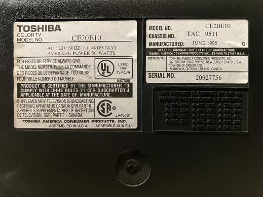 Toshiba CE20E10