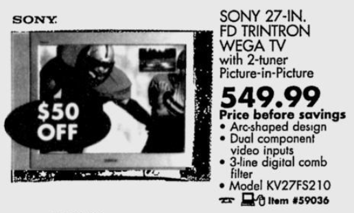 Click to view image in new tab Sony KV-27FS210