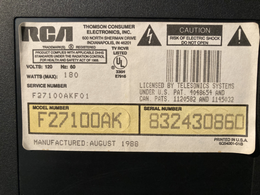 RCA F27100AK