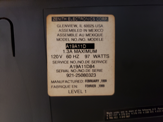 Zenith A19A11D