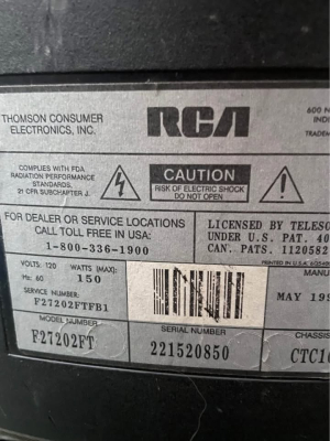 RCA F27202FT