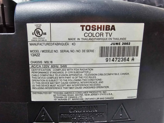 Click to view image in new tab Toshiba 13A22