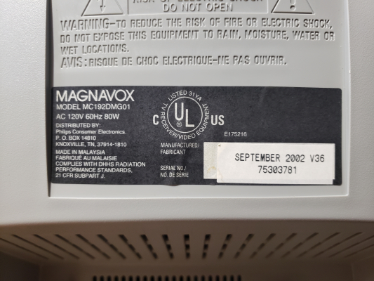 Magnavox MC192DMG01