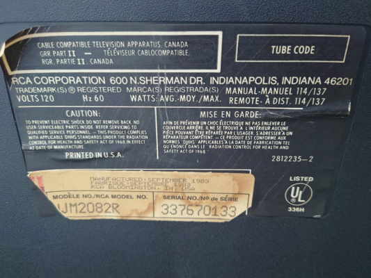 RCA VJM2082R