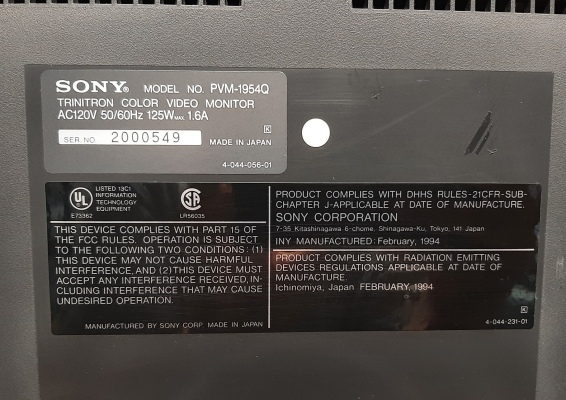 Sony PVM-1954Q