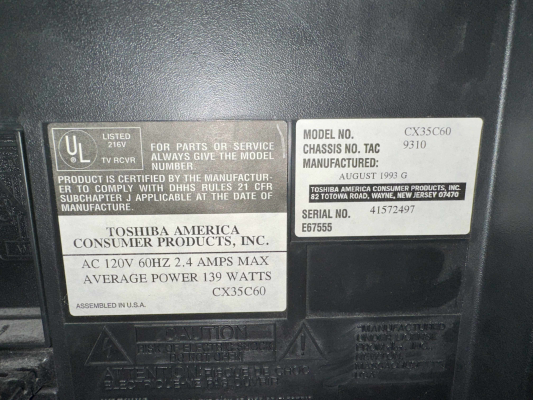 Click to view image in new tab Toshiba CX35C60