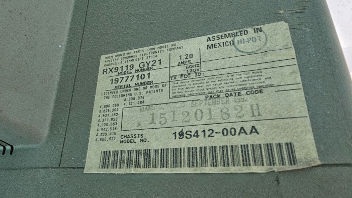 Magnavox RX9119 Gy21