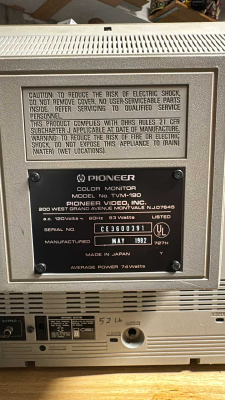 Pioneer TVM-190